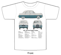 Ford Zephyr Zodiac 1951-56 T-shirt Front